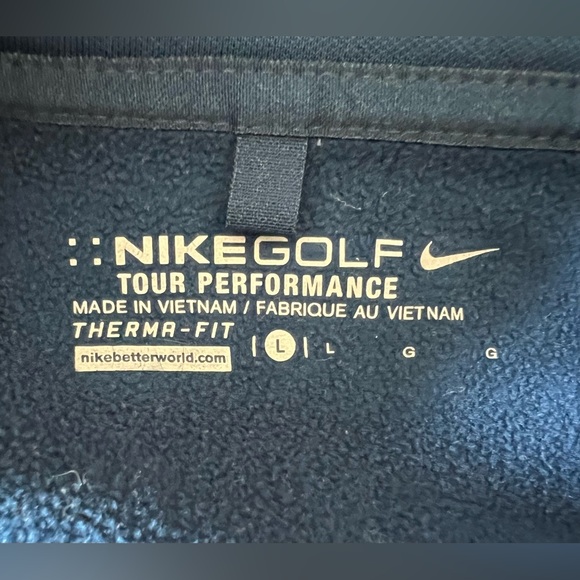 Nike Golf Tour Performance Therma-Fit 1/4 Zip Sweater Men's Size Large Blue‎ - Picture 3 of 4